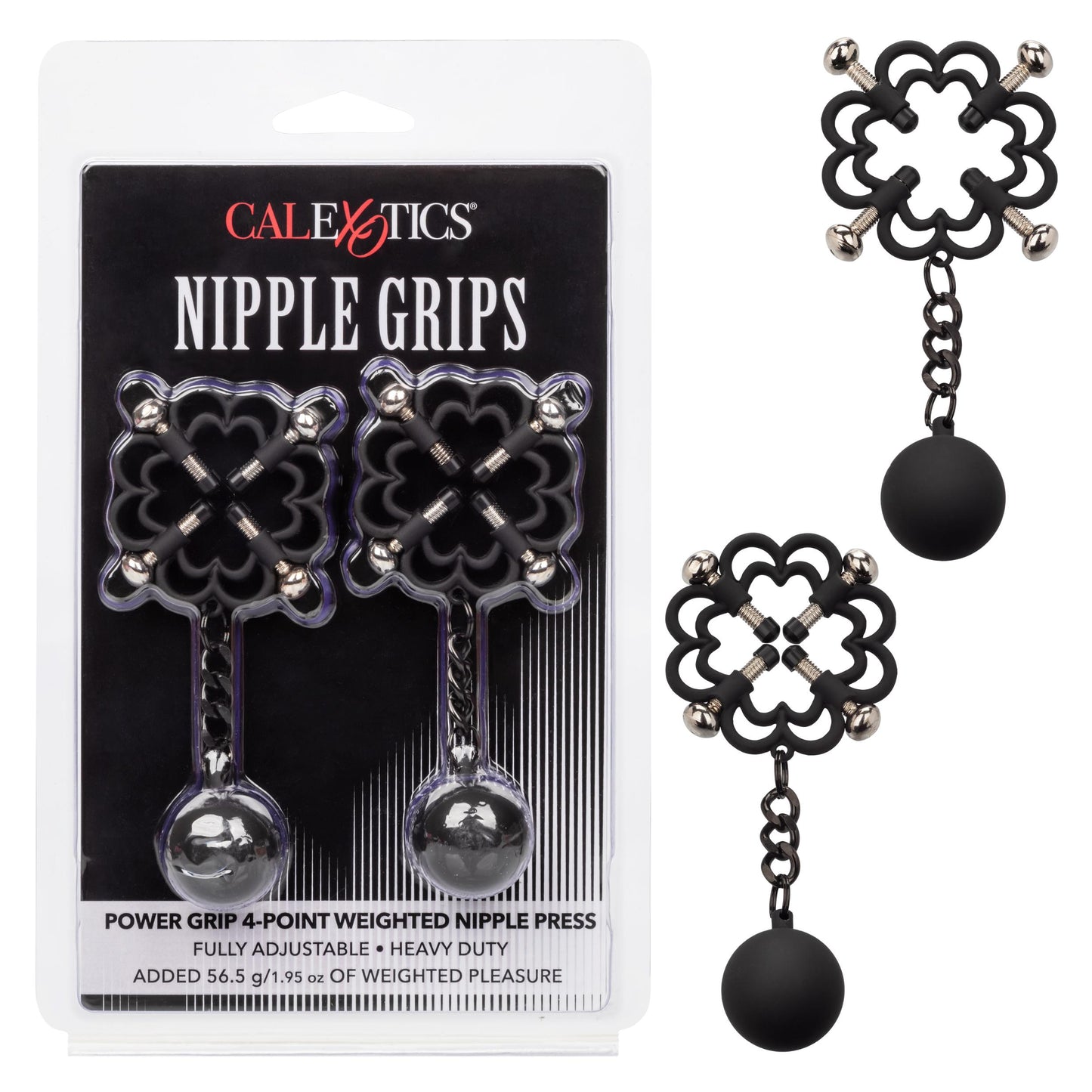Nipple Grips Power Grip 4-Point Weighted Nipple Press | 716770100924 | Available at EroticWarehouse.com