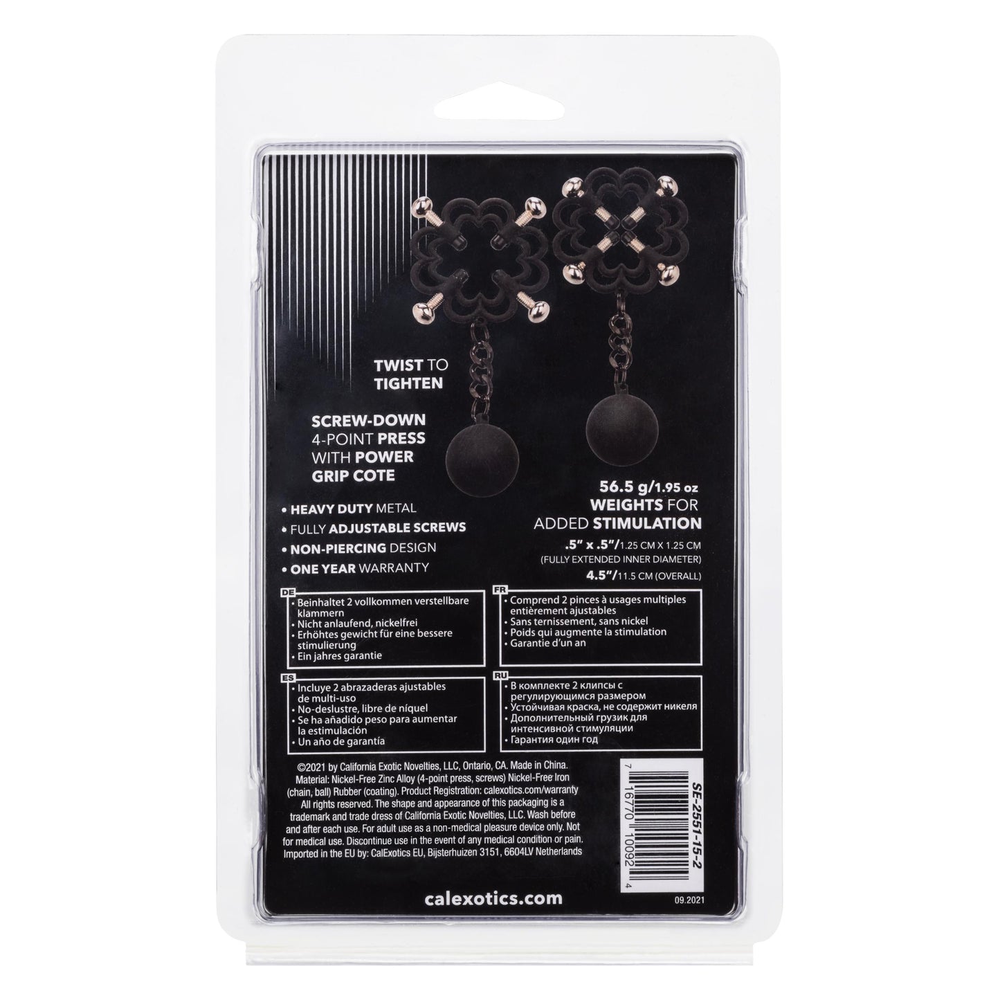 Nipple Grips Power Grip 4-Point Weighted Nipple Press | 716770100924 | Available at EroticWarehouse.com