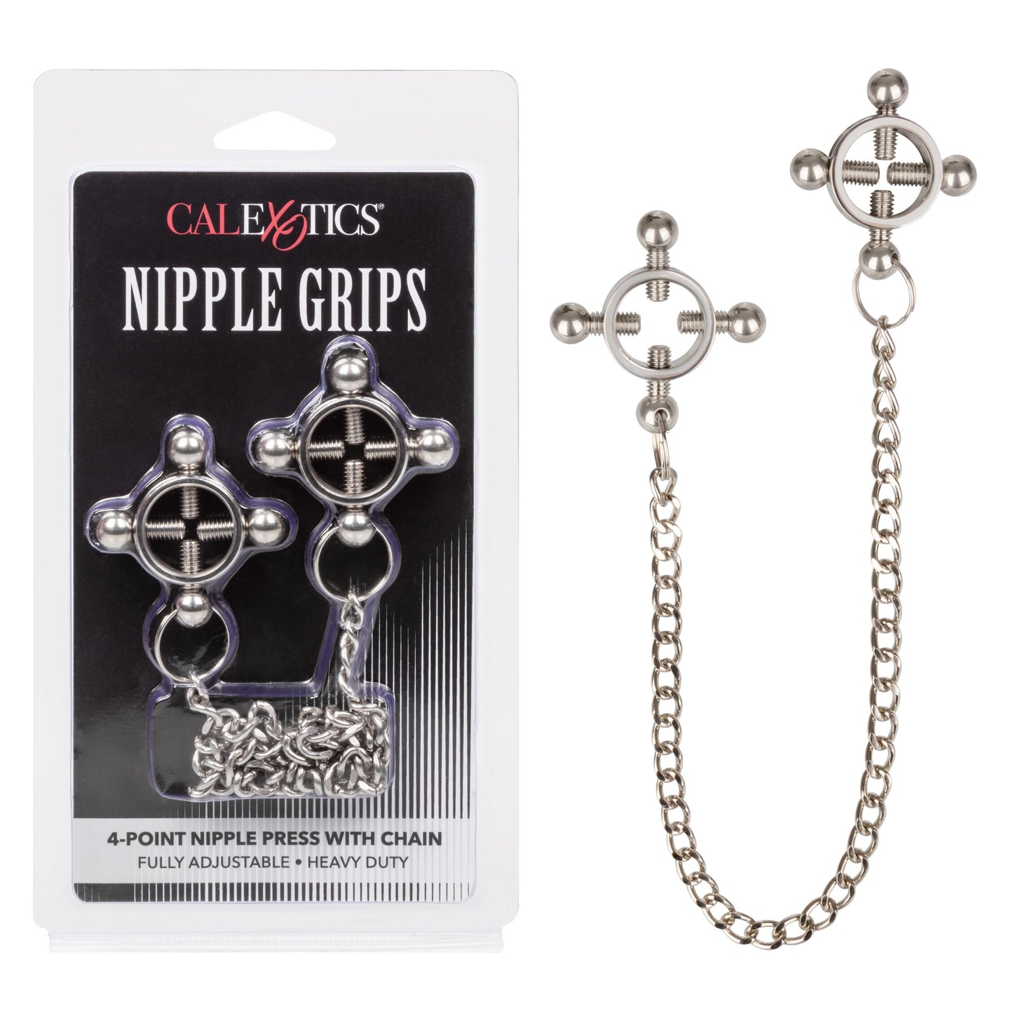 Nipple Grips 4-Point Nipple Press With Chain | 716770099303 | Available at EroticWarehouse.com