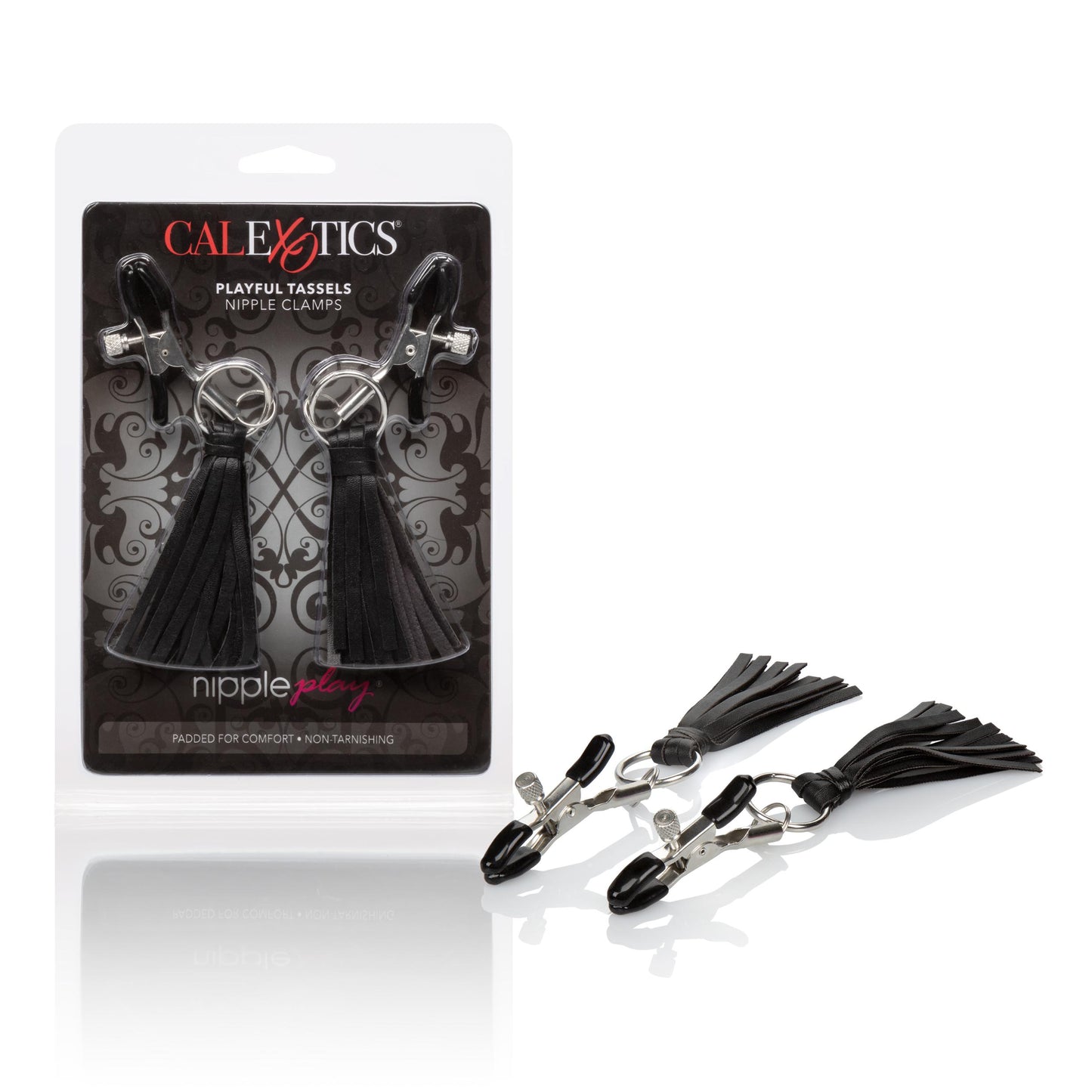 Nipple Play Playful Tassels Nipple Clamps - Black | 716770091888 | Available at EroticWarehouse.com