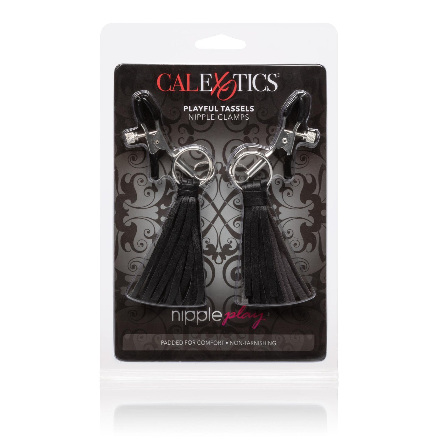 Nipple Play Playful Tassels Nipple Clamps - Black | 716770091888 | Available at EroticWarehouse.com