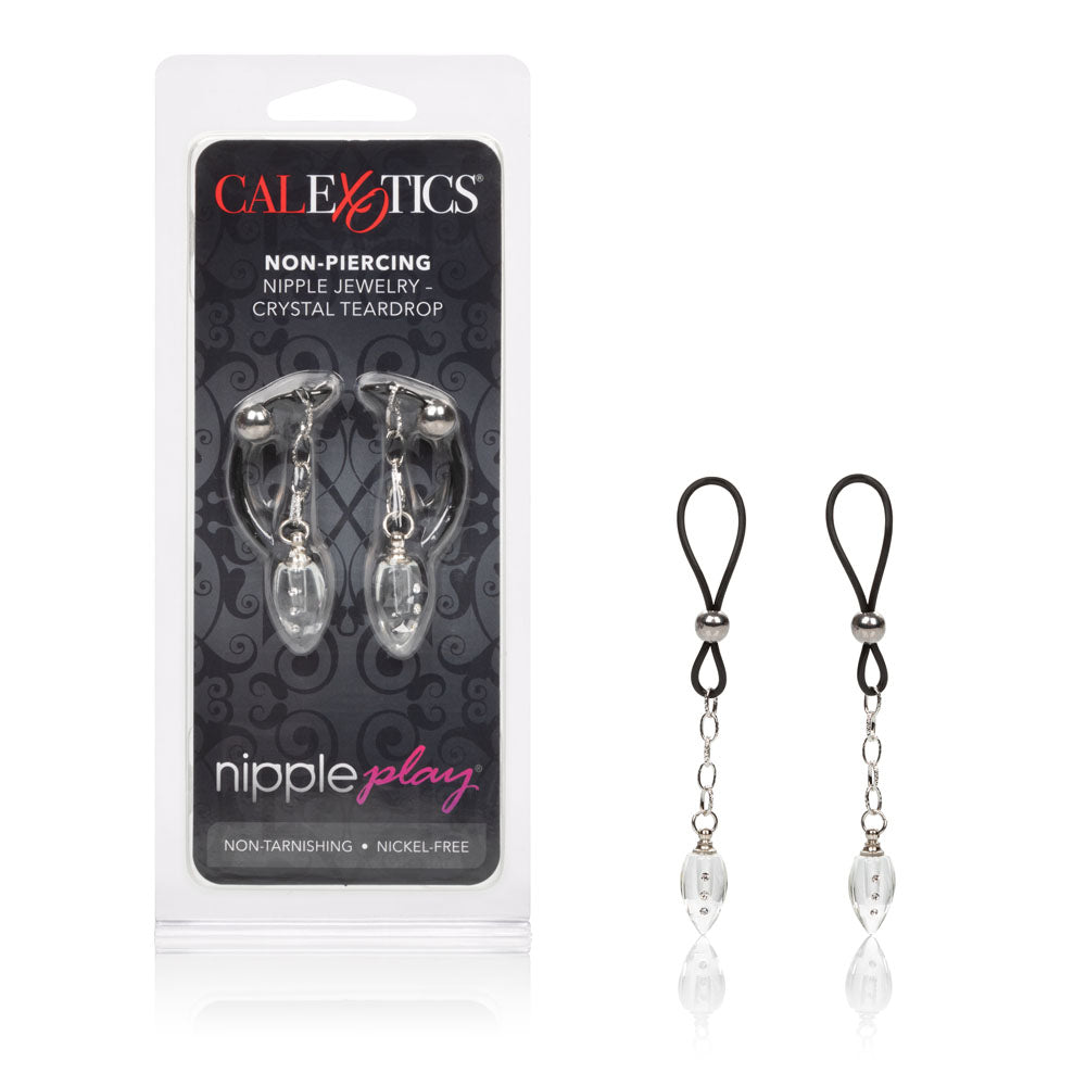 Nipple Play Non-Piercing Nipple Jewelry Crystal Teardrop | 716770091079 | Available at EroticWarehouse.com