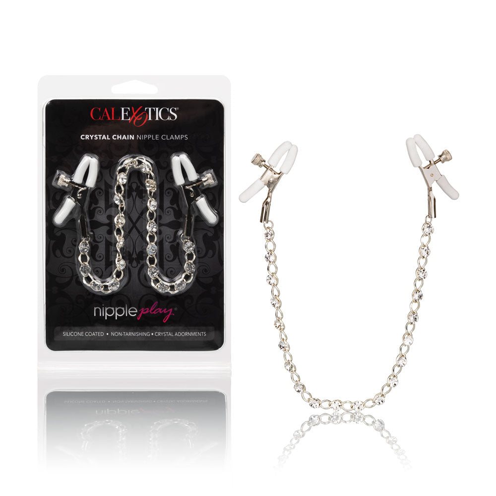 Nipple Play Crystal Chain Nipple Clamps | 716770091215 | Available at EroticWarehouse.com