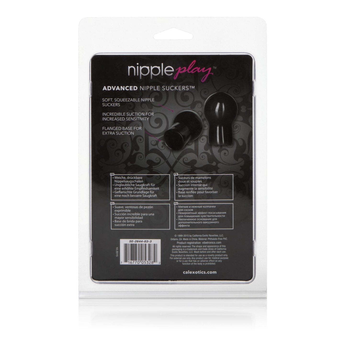 Nipple Play Advanced Nipple Suckers - Black | 716770053282 | Available at EroticWarehouse.com