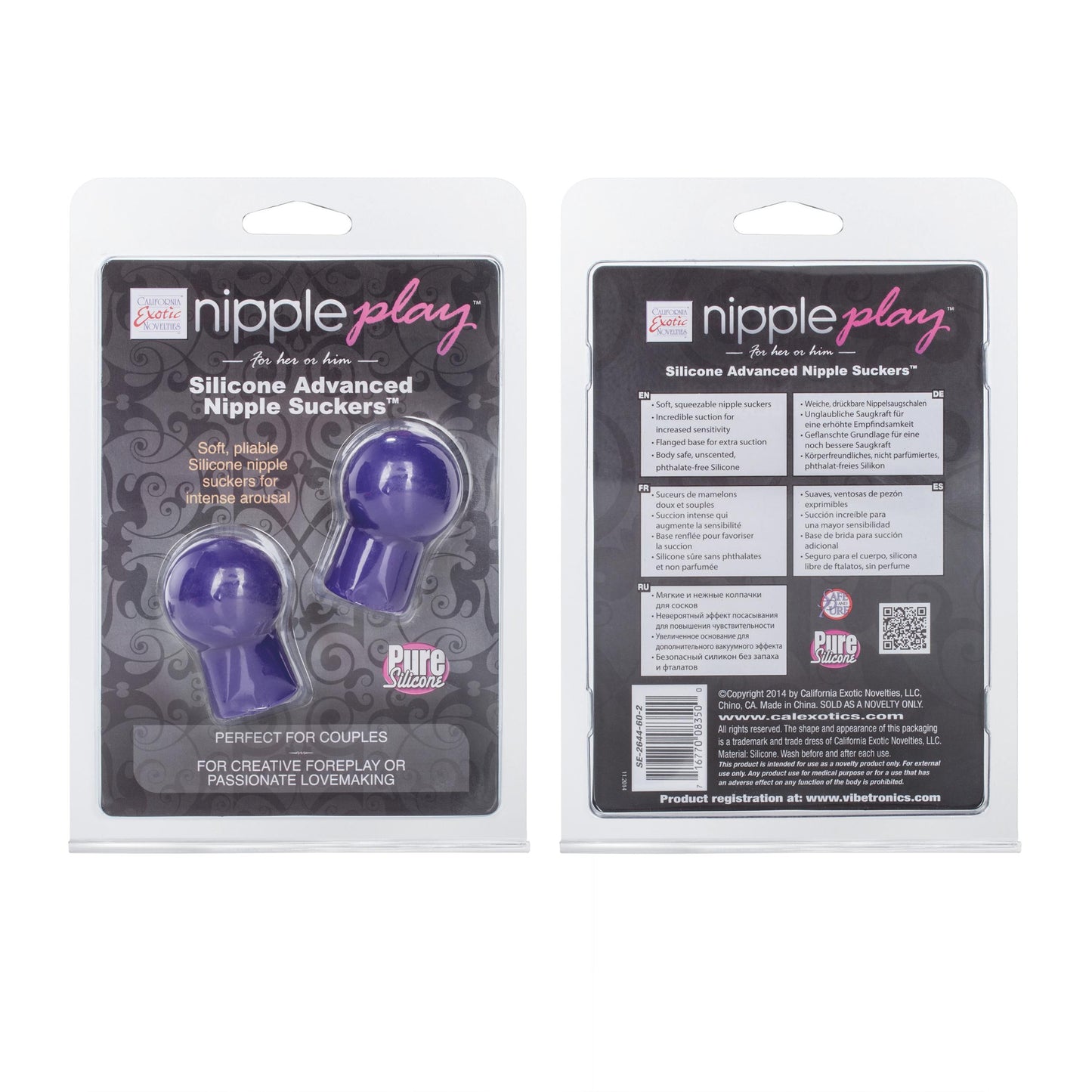 Nipple Play Silicone Advanced Nipple Suckers - Purple | 716770083500 | Available at EroticWarehouse.com