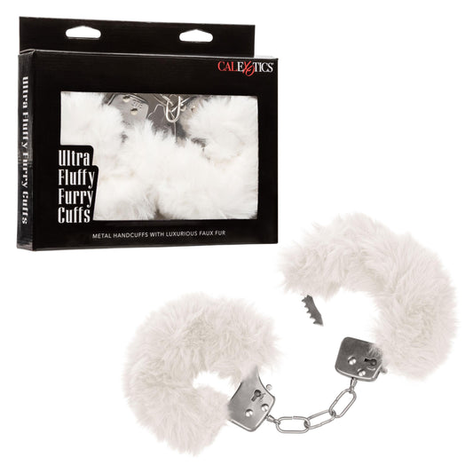 Ultra Fluffy Furry Cuffs - White | 716770102669 | Available at EroticWarehouse.com