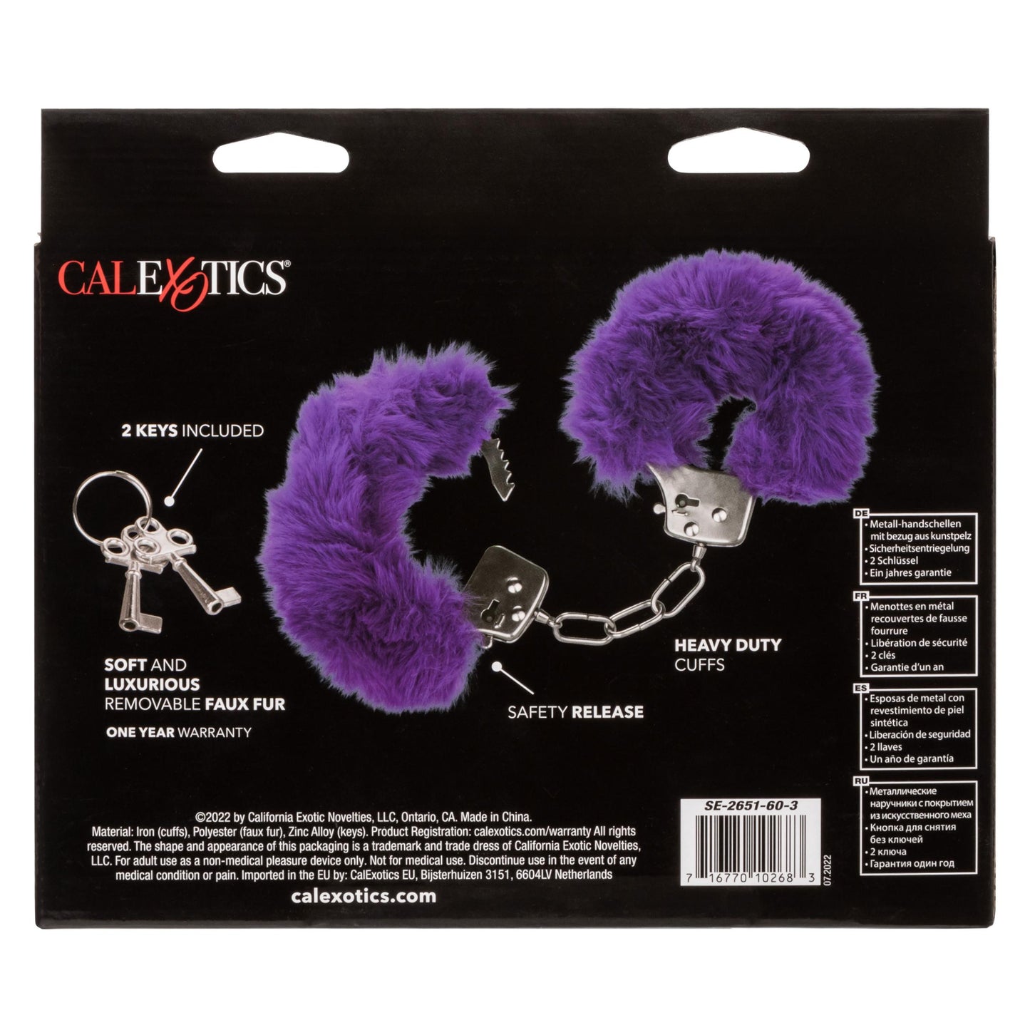 Ultra Fluffy Furry Cuffs - Purple | 716770102683 | Available at EroticWarehouse.com
