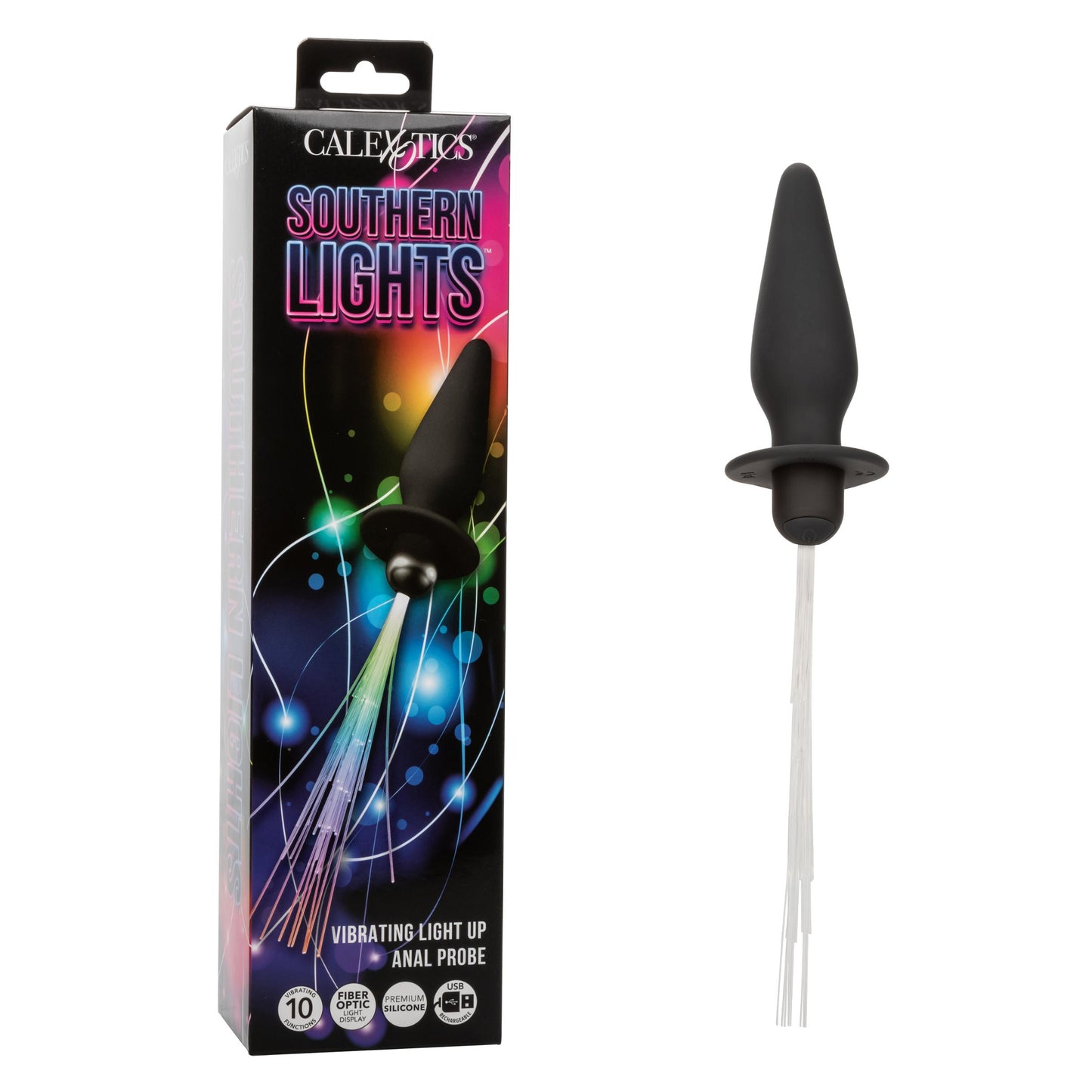 Southern Lights - Vibrating Light Up Anal Probe - Black | 716770109422 | Available at EroticWarehouse.com