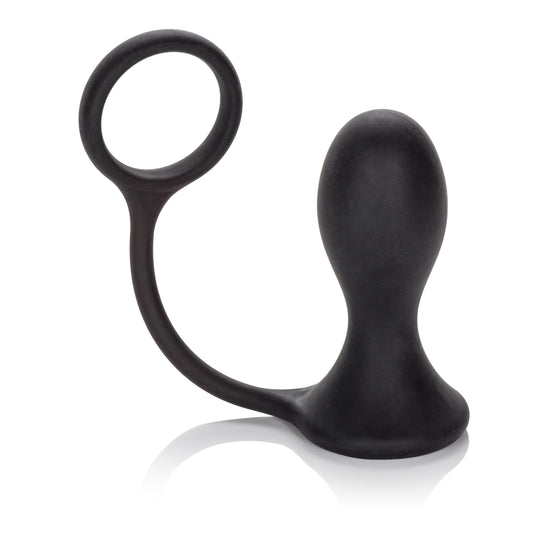 Dr. Joel Kaplan Prostate Probe and Ring - Black | 716770080189 | Available at EroticWarehouse.com