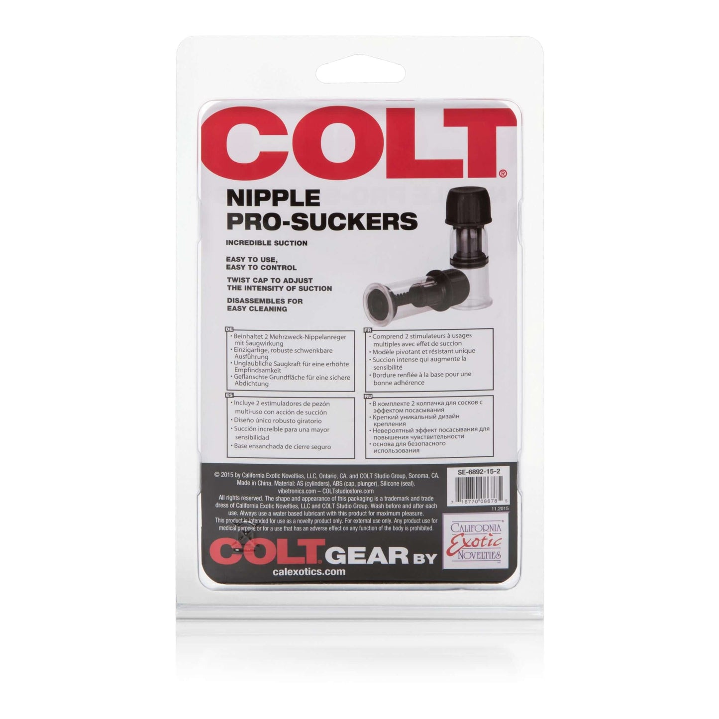 Colt Nipple Pro-Suckers - Black | 716770086785 | Available at EroticWarehouse.com