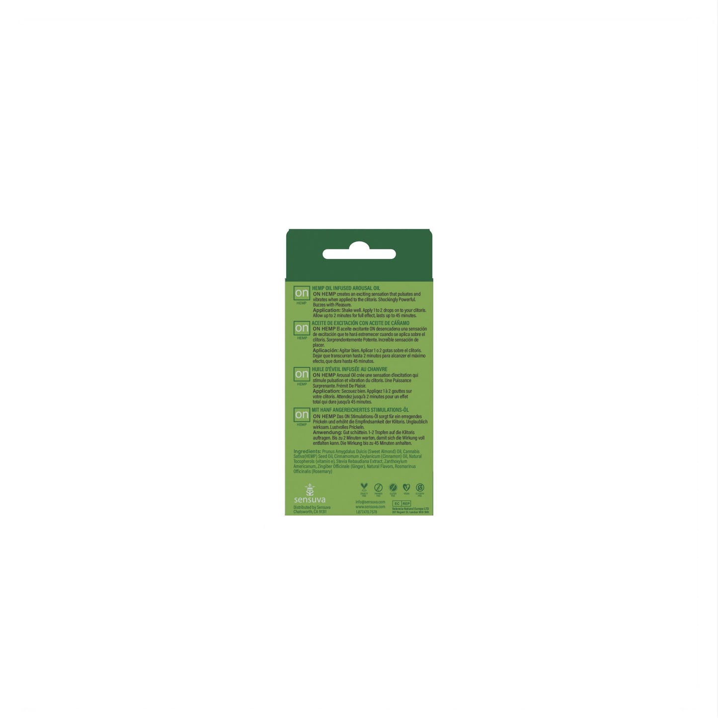 On Hemp Infused Arousal Oil -Medium Box - 0.17 Fl. Oz. | 855559003381 | Available at EroticWarehouse.com