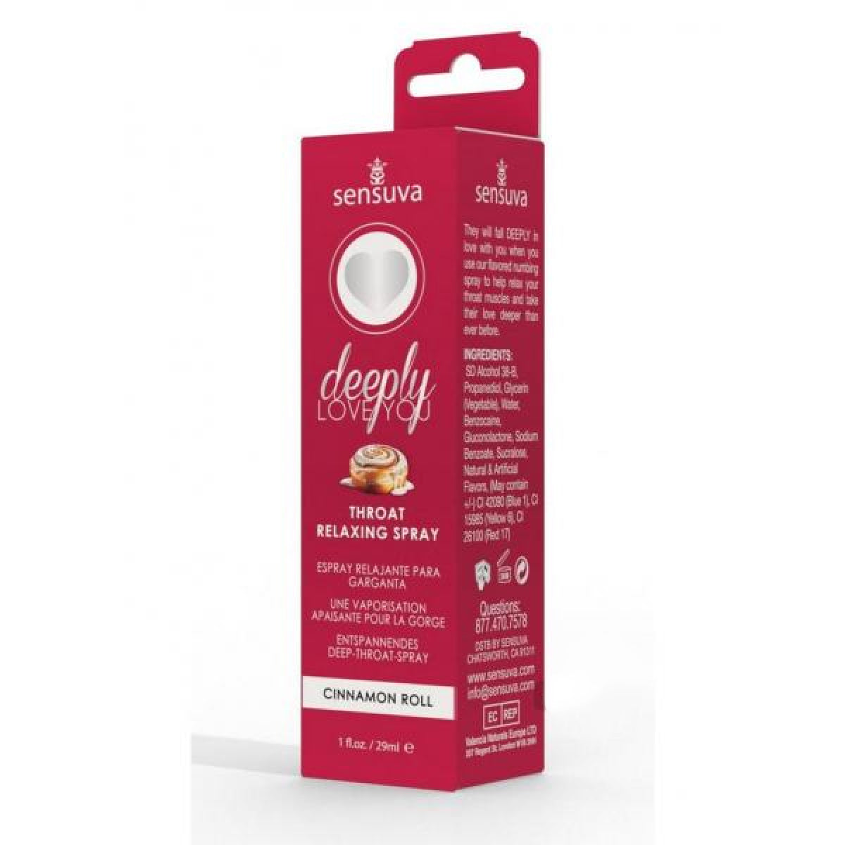 Deeply Love You Throat Relaxing Spray - Cinnamon Roll - 1 Fl. Oz. | 855559007280 | Available at EroticWarehouse.com