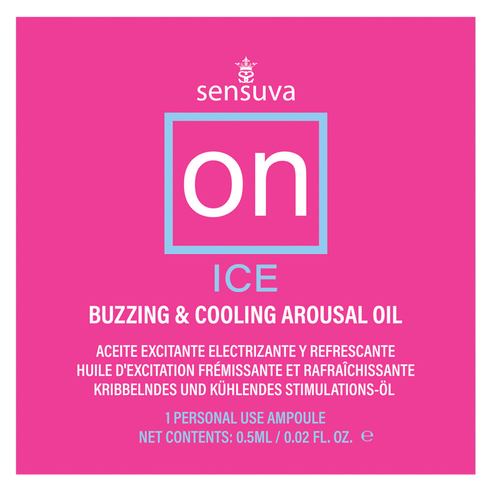 On Ice Buzzing & Cooling Female Arousal Oil - 0.01 Oz. Ampoule | 855559007693 | Available at EroticWarehouse.com