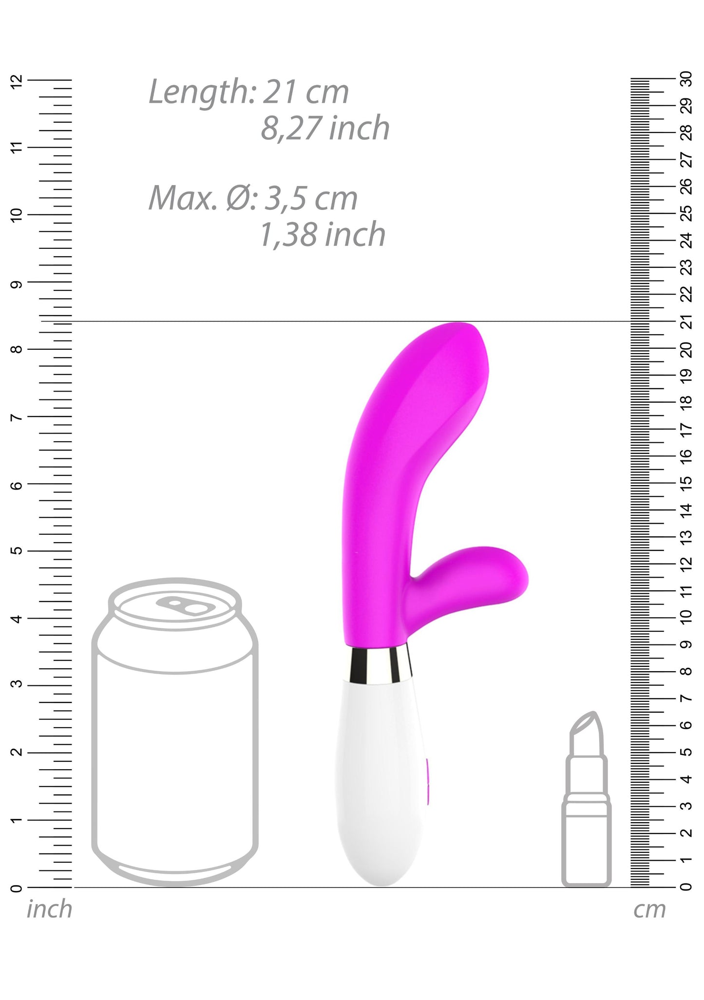 Achilles - Ultra Soft Silicone - 10 Speeds - Fuchsia | 7423522563533 | Available at EroticWarehouse.com
