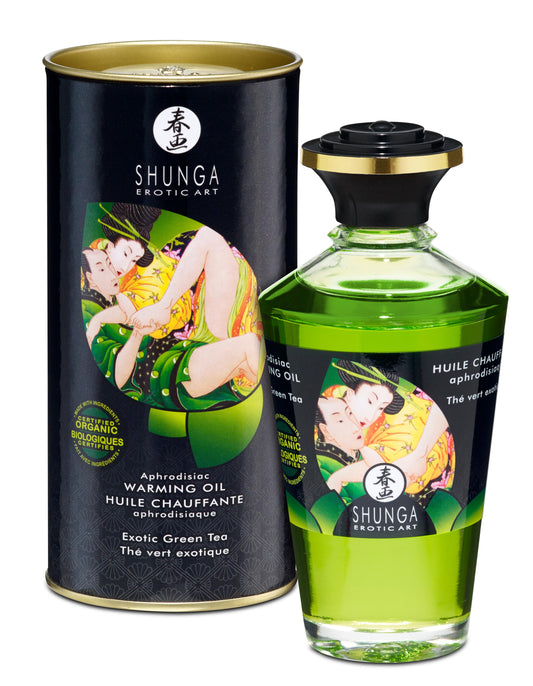Aphrodisiac Organica Warming Oil - Exotic Green Tea | 697309023115 | Available at EroticWarehouse.com