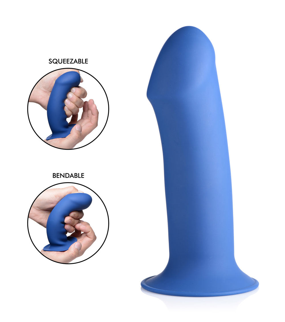 Squeezable Thick Phallic Dildo - Blue | 848518037916 | Available at EroticWarehouse.com