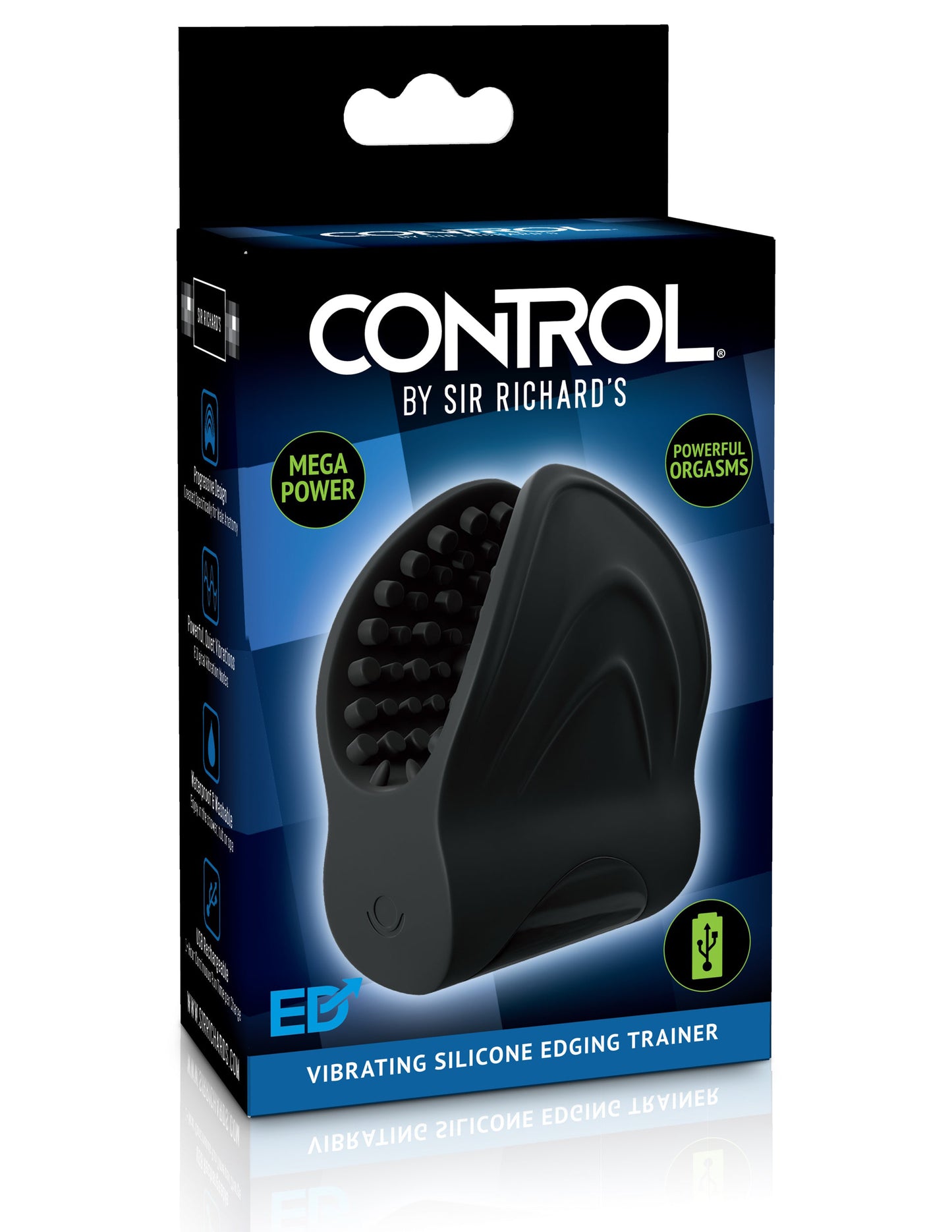 Vibrating Silicone Edger Trainer - Black | 603912757262 | Available at EroticWarehouse.com