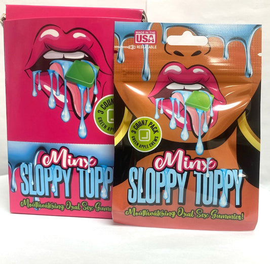 Minx Sloppy Toppy Oral Sex Gummies - 20 Ct Display - Green Apple | 757817782369 | Available at EroticWarehouse.com