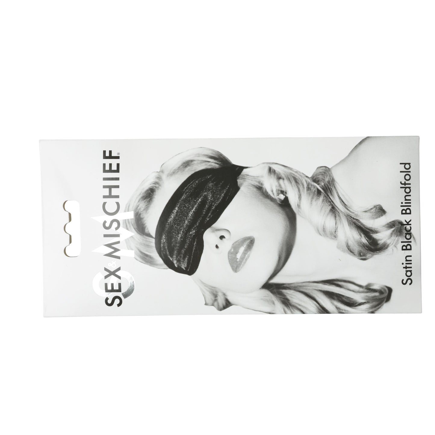 Sex and Mischief Satin Blindfold - Black | 646709100018 | Available at EroticWarehouse.com