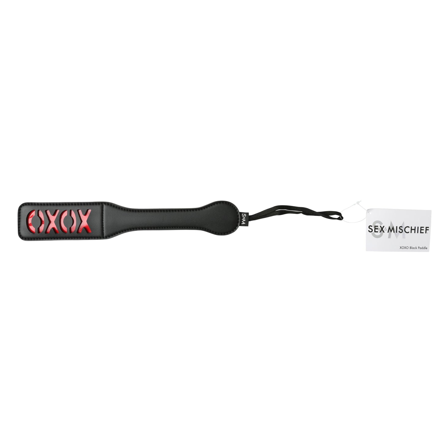 Sex and Mischief Xoxo Paddle - Black | 646709100636 | Available at EroticWarehouse.com