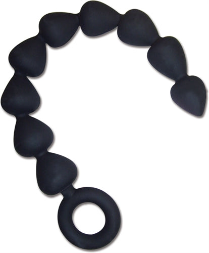 Sex and Mischief Silicone Anal Beads - Black | 646709100742 | Available at EroticWarehouse.com