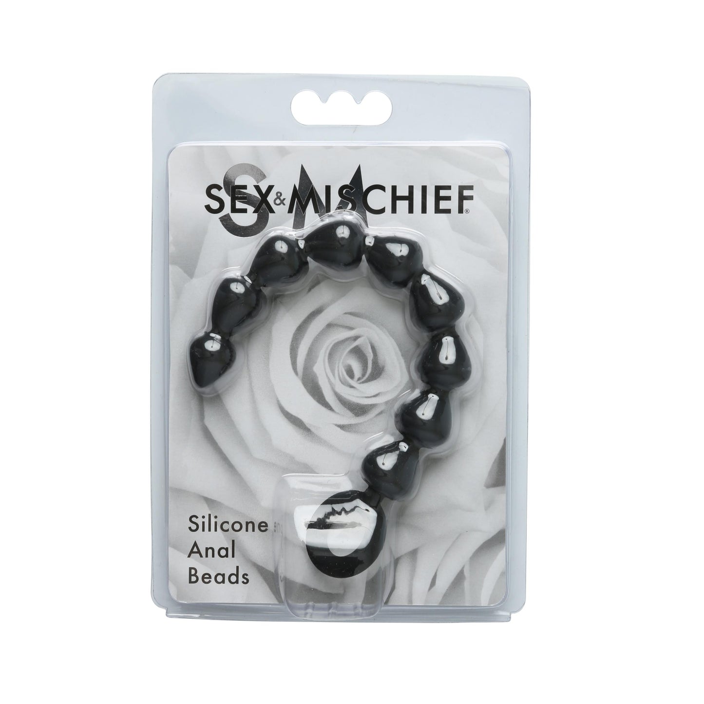 Sex and Mischief Silicone Anal Beads - Black | 646709100742 | Available at EroticWarehouse.com