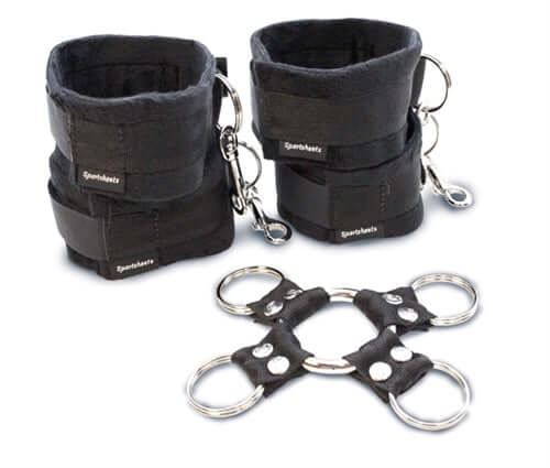 5 Piece Hog Tie and Cuff Set - Black | 646709325015 | Available at EroticWarehouse.com