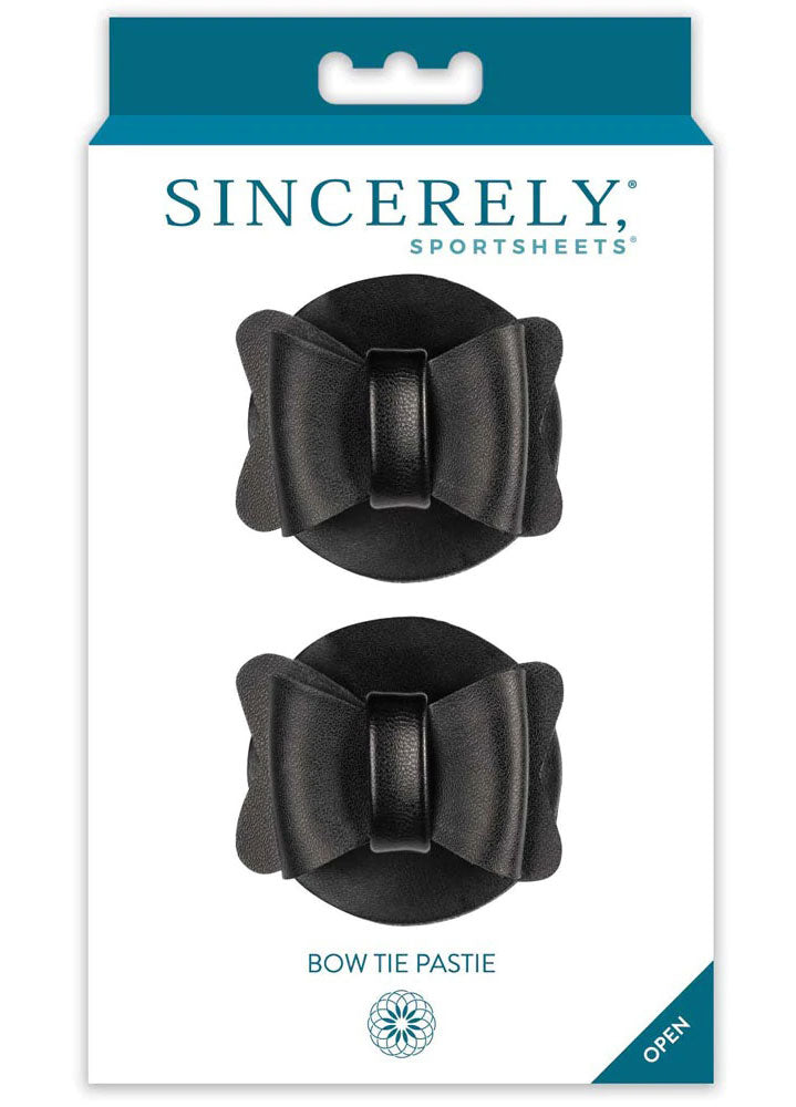 Bow Tie Pastie - Black | 646709520274 | Available at EroticWarehouse.com