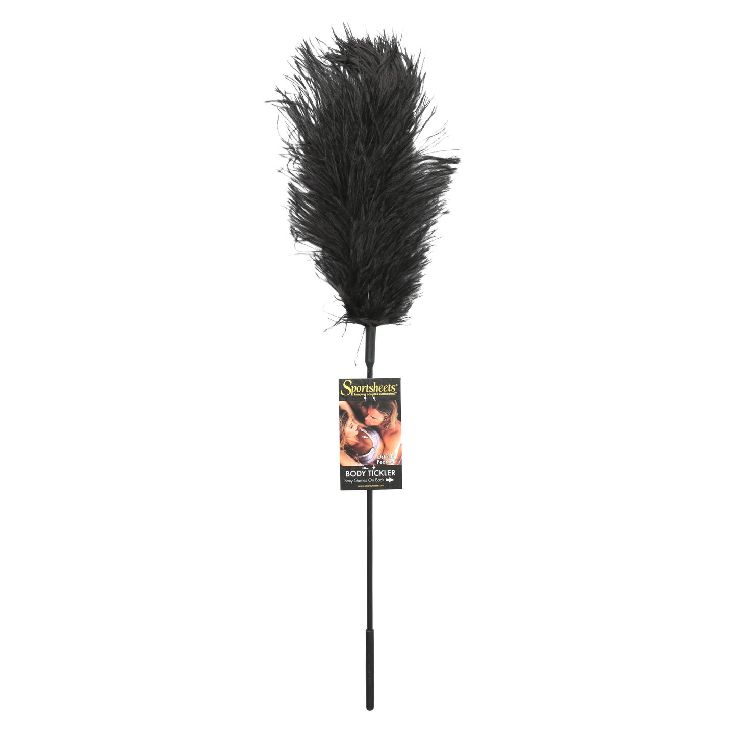 Ostrich Tickler - Black | 646709700010 | Available at EroticWarehouse.com