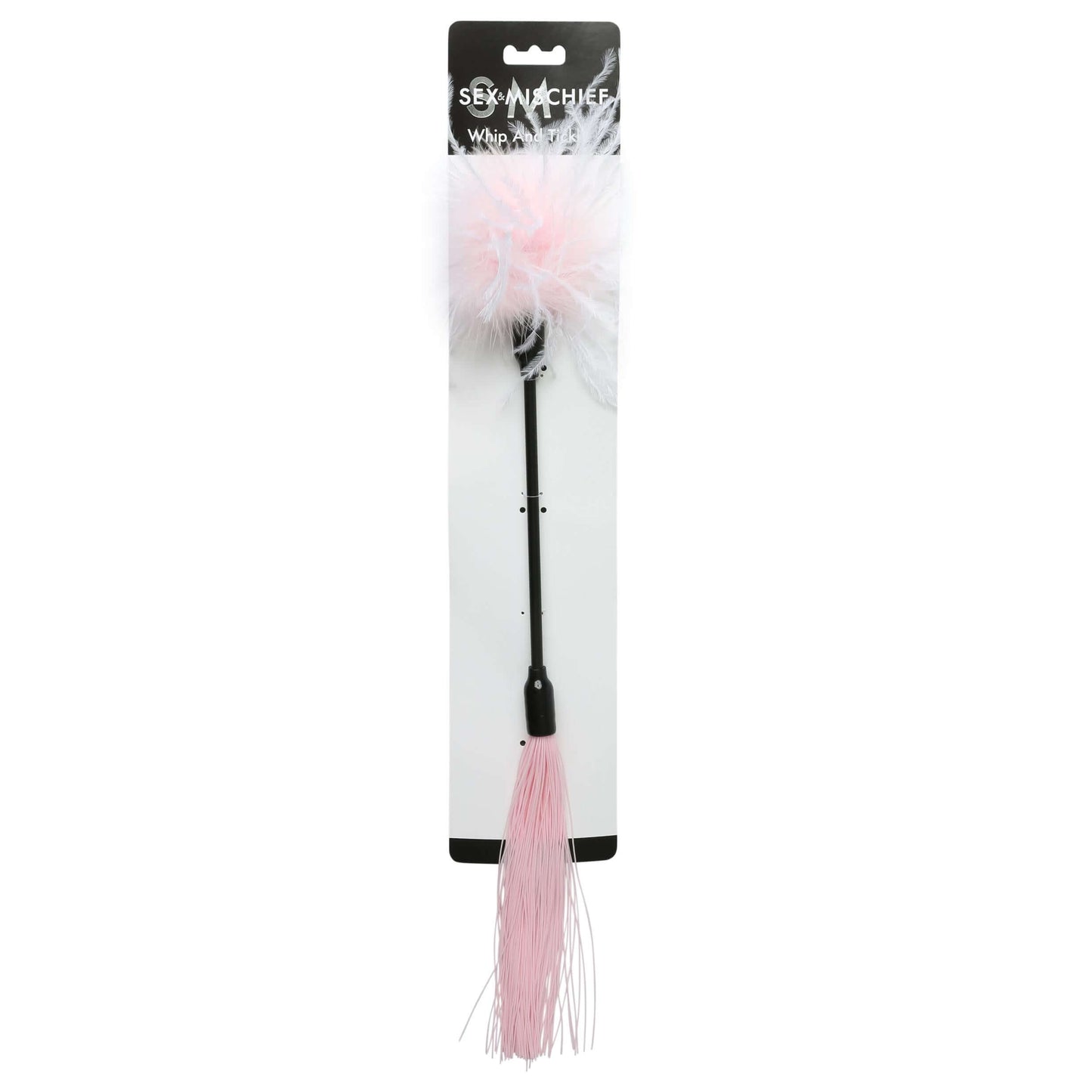 Sex and Mischief Whip and Tickle - Pink and White | 646709760250 | Available at EroticWarehouse.com