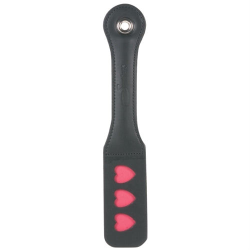 12 Inch Leather Impression Paddle - Heart | 646709902018 | Available at EroticWarehouse.com