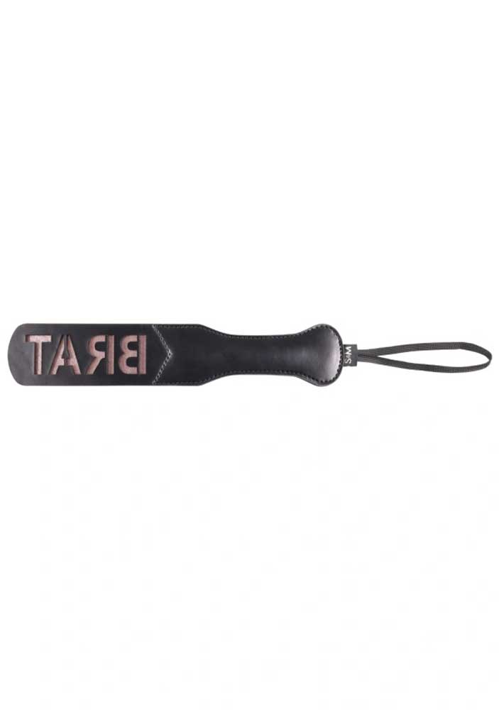 Brat Paddle - Black / Rose Gold | 646709921132 | Available at EroticWarehouse.com
