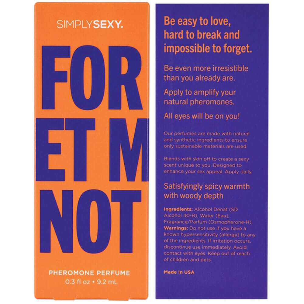Simply Sexy Pheromone Perfume Forget Me Not 0.3 Oz | 638258904407 | Available at EroticWarehouse.com