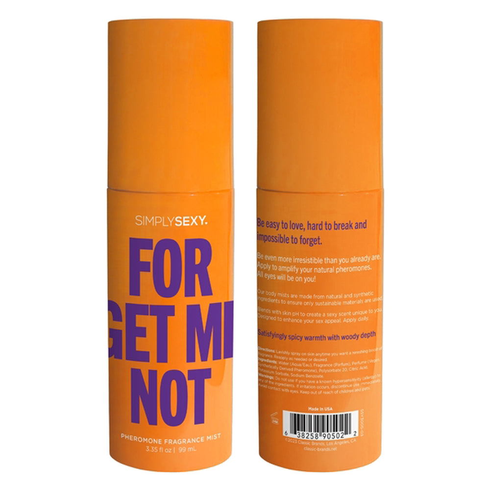 Forget Me Not - Pheromone Fragrance Mists 3.35 Oz | 638258905022 | Available at EroticWarehouse.com
