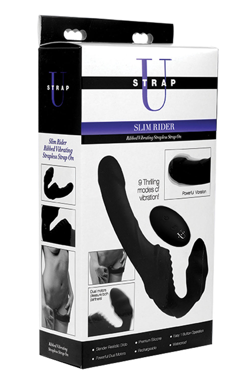 Pro Rider 9x Vibrating Silicone Strapless Strap on With Remote Control | 848518031754 | Available at EroticWarehouse.com