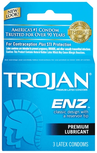Trojan Enz Lubricated - 3 Pack | 022600930501 | Available at EroticWarehouse.com