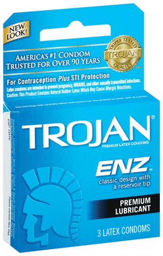 Trojan Enz Lubricated - 3 Pack | 022600930501 | Available at EroticWarehouse.com