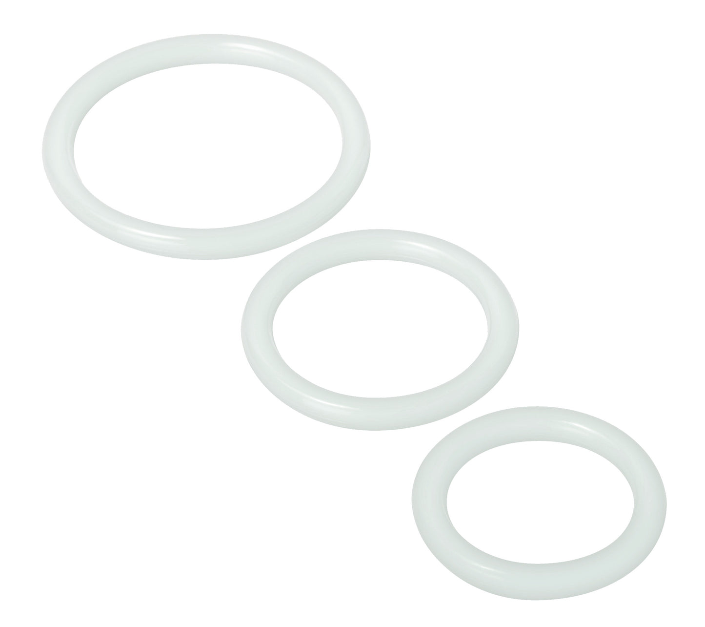 Trinity Silicone Cock Rings - Clear | 811847013586 | Available at EroticWarehouse.com