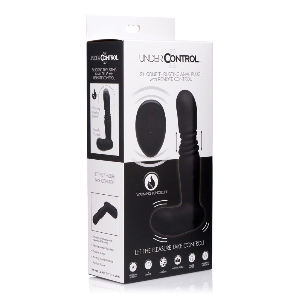 Silicone Thrusting Anal Plug With Remote Control | 848518032539 | Available at EroticWarehouse.com