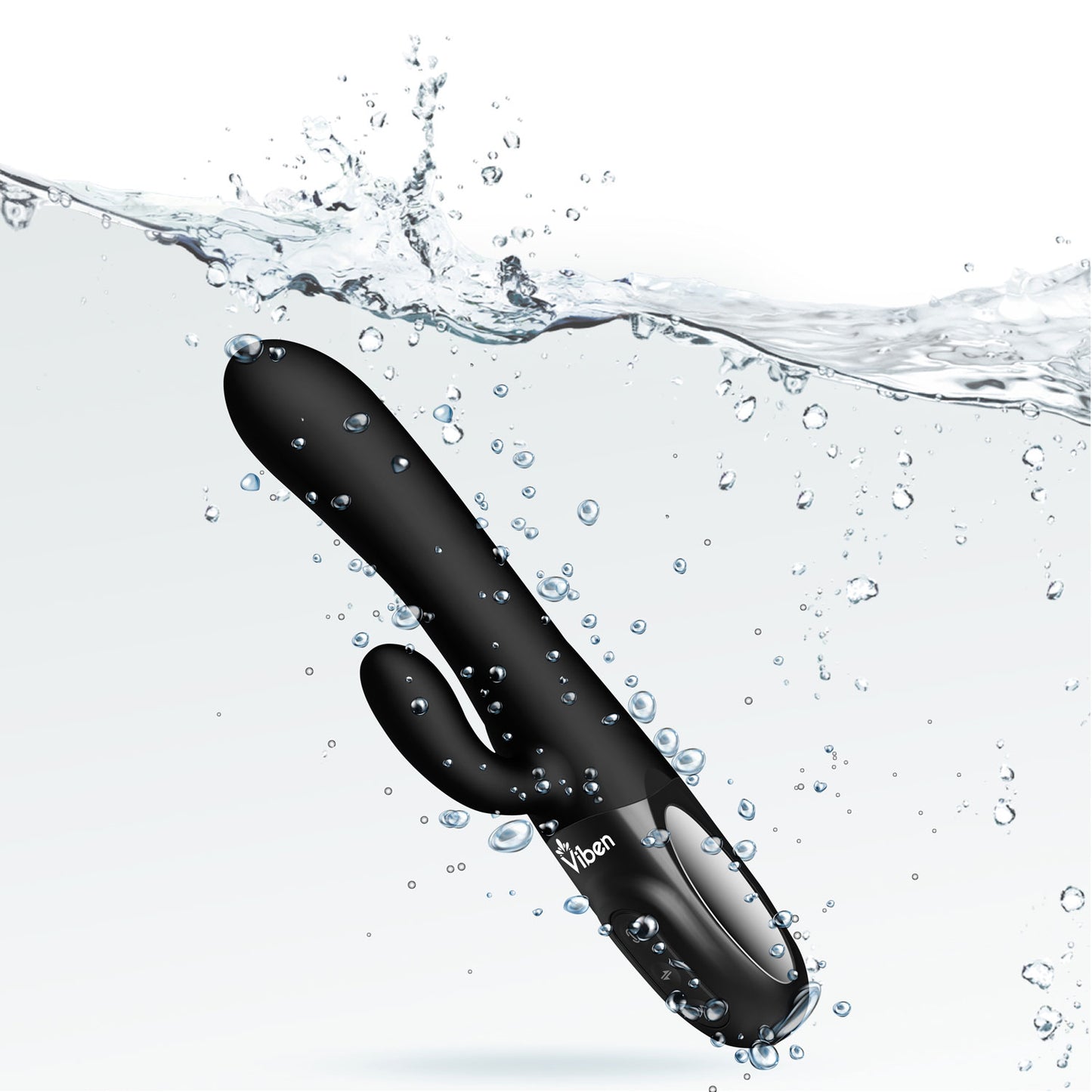 Hypnotic - Black - Thrusting Rabbit with Swinging Clitoral Stimulator | 850018691116 | Available at EroticWarehouse.com