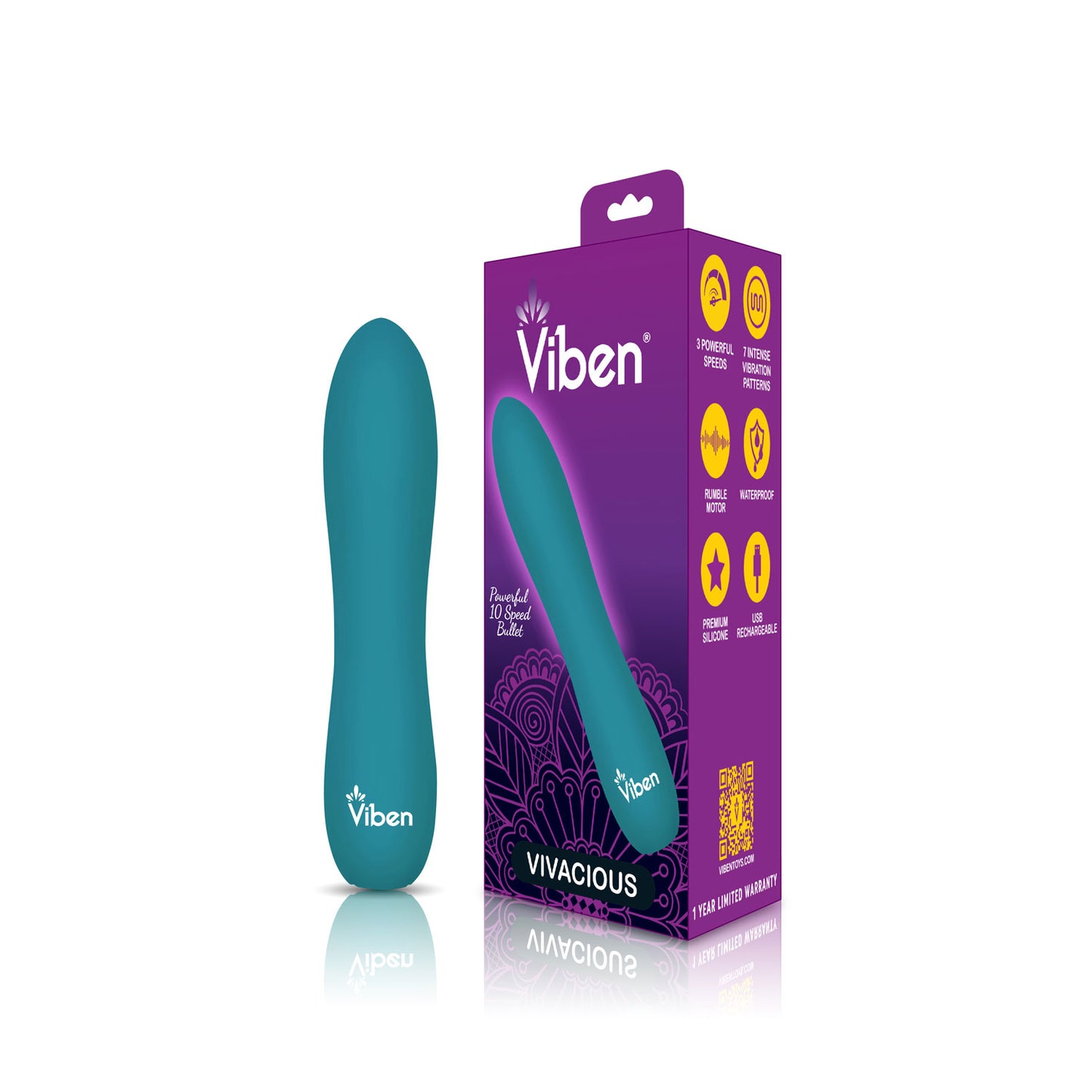 Vivacious - Ocean - Intense 10-Function Bullet | 850018691062 | Available at EroticWarehouse.com