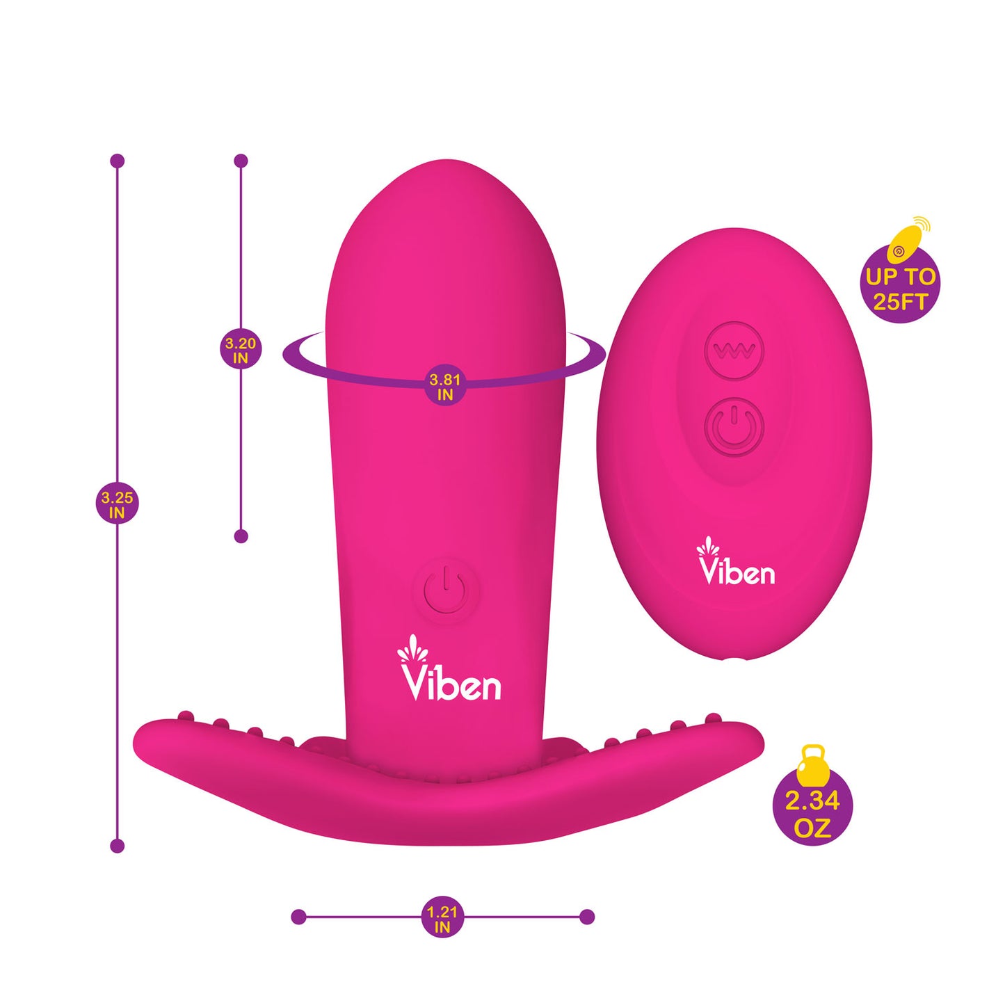 Intrigue - Hot Pink - Remote Control 10-Function Panty Vibe | 850018691123 | Available at EroticWarehouse.com