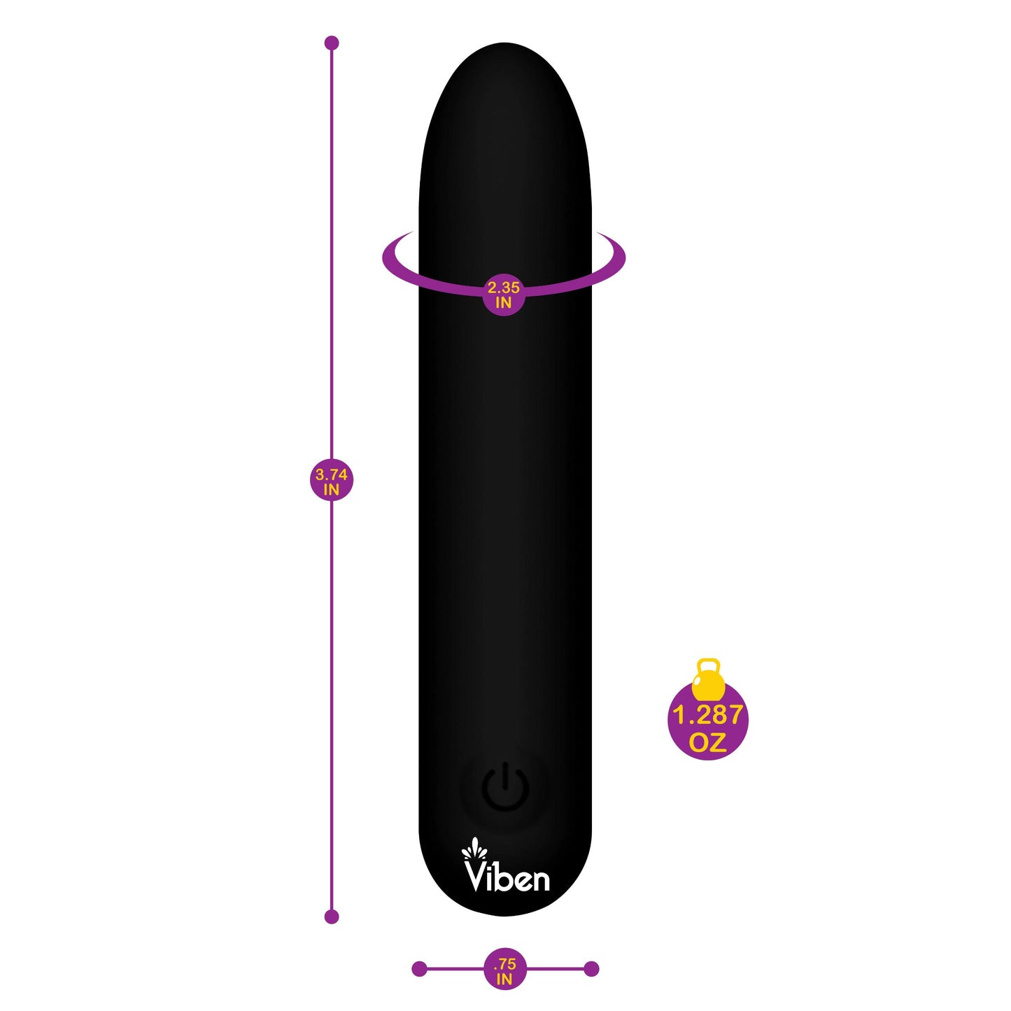 Bombshell - Black - Mighty Bullet | 810080750081 | Available at EroticWarehouse.com