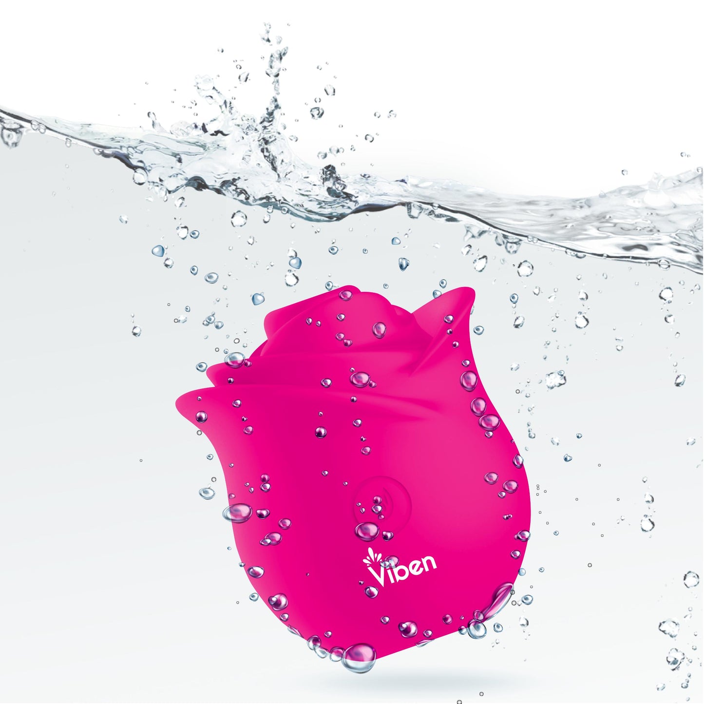 Zen Rose - Hot Pink - Handheld Rose Clitoral and Nipple Stimulator | 810080750111 | Available at EroticWarehouse.com