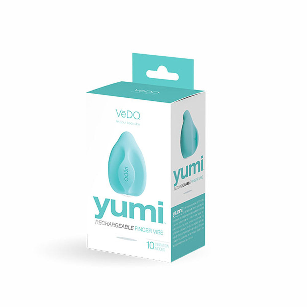 Yumi Rechargeable Finger Vibe - Tease Me Turquoise | 789185756956 | Available at EroticWarehouse.com
