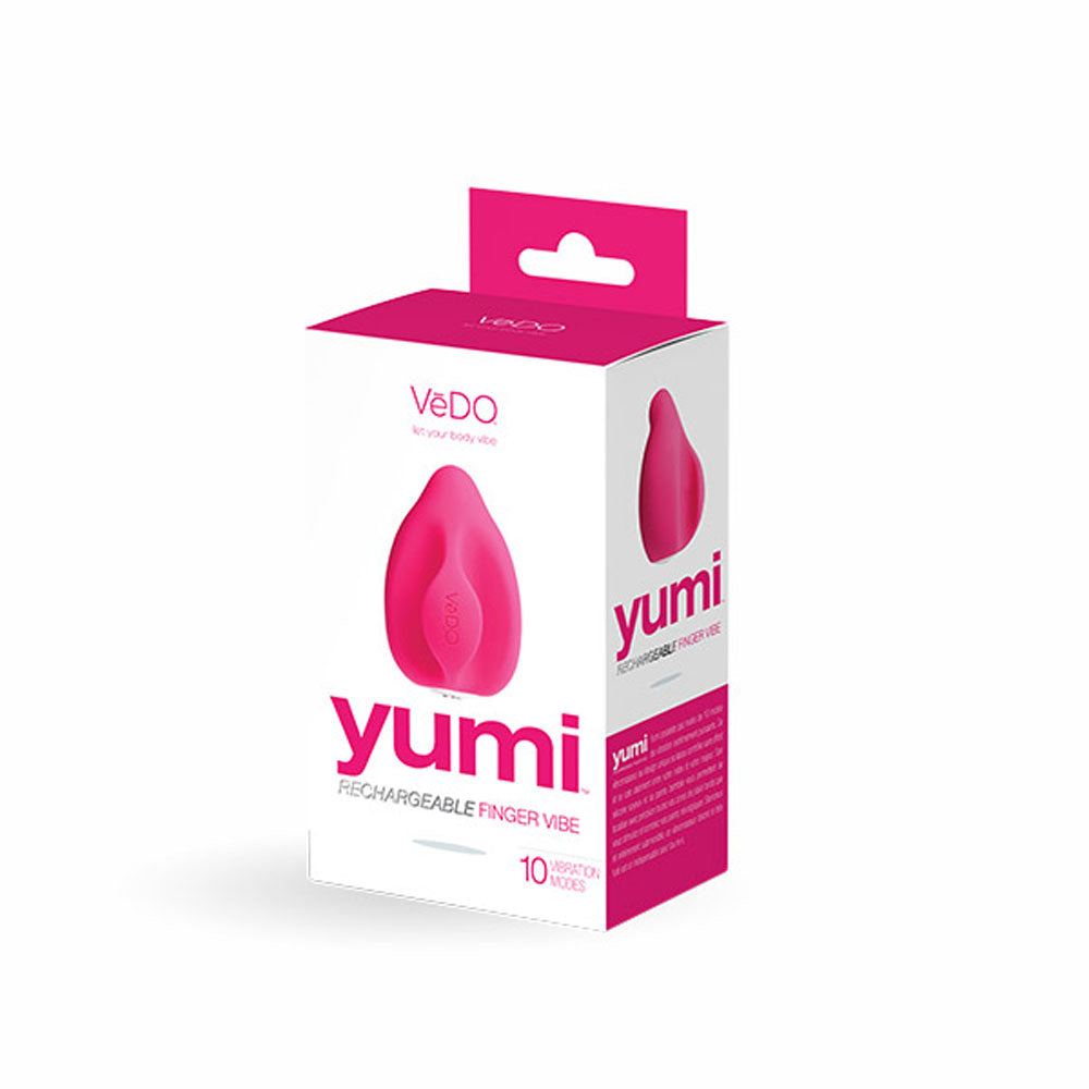 Yumi Rechargeable Finger Vibe - Foxy Pink | 789185756970 | Available at EroticWarehouse.com