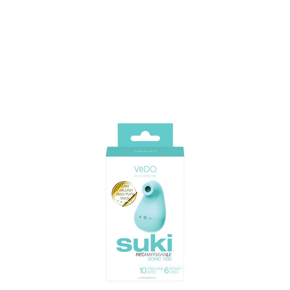 Suki Rechargeable Sonic Vibe - Tease Me Turquoise | 789185757151 | Available at EroticWarehouse.com