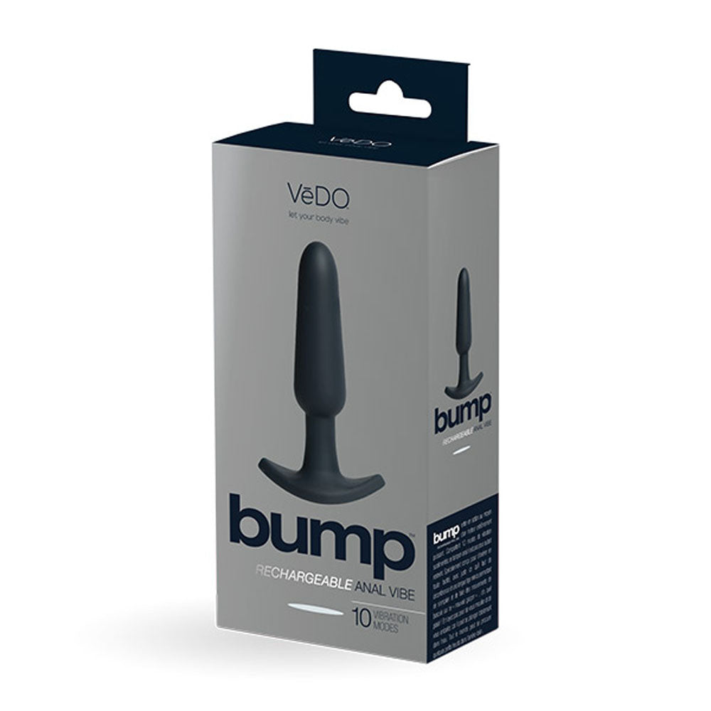 Bump Rechargeable Anal Vibe - Black | 789185757014 | Available at EroticWarehouse.com