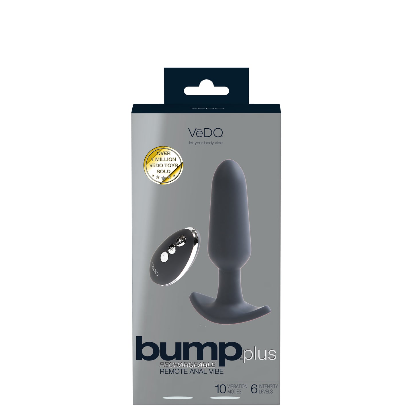 Bump Plus - Rechargeable Remote Control Anal Vibe - Just Black | 716053727541 | Available at EroticWarehouse.com