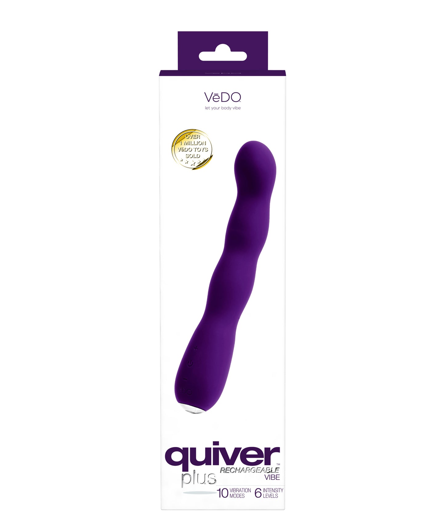 Quiver Plus Rechargeable Vibe - Purple | 716053727671 | Available at EroticWarehouse.com